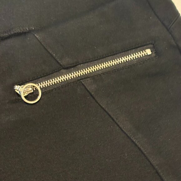 🖤 INC International Concepts Black Elastic Band Pullup Slacks Flared Pants - Picture 6 of 10